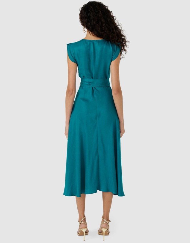SACHA DRAKE - Xenia Wrap Dress In Peacock