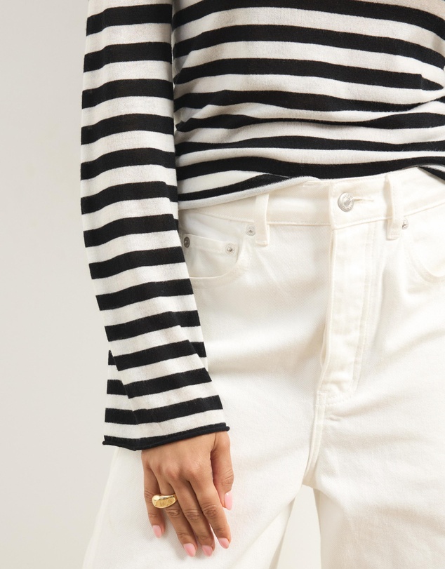Atmos&Here - Bella Fine Knit Stripe Top