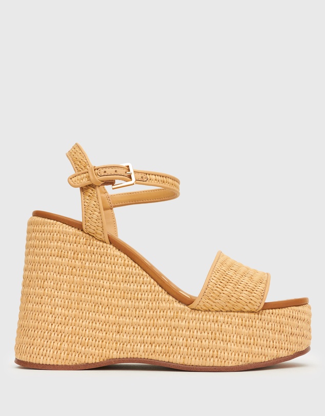 Betts - Fame Raffia Platform Wedges