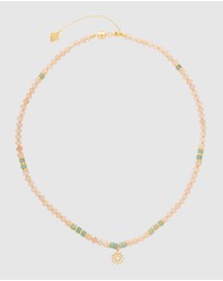 Wanderlust + Co - Sun Hues Beaded Gold Necklace