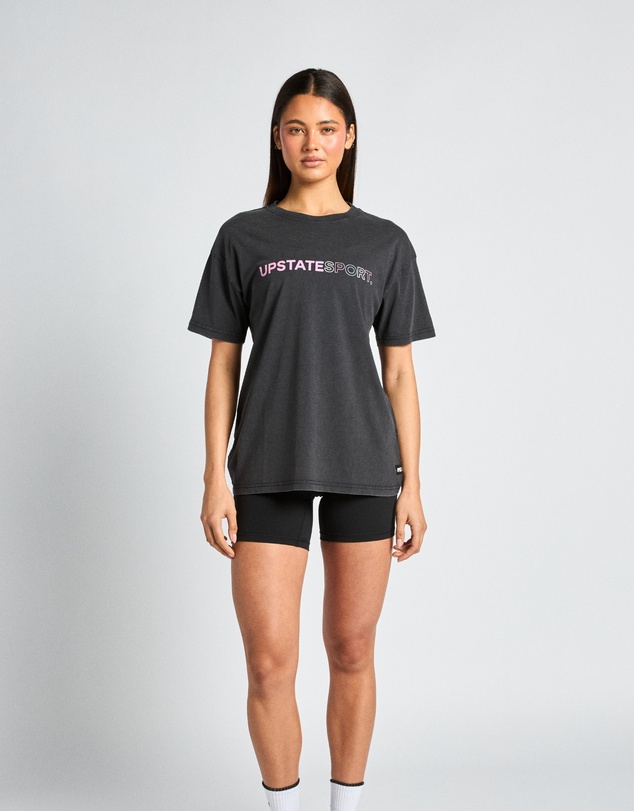 Upstate - Thrive Tee - Washed Black Stacked