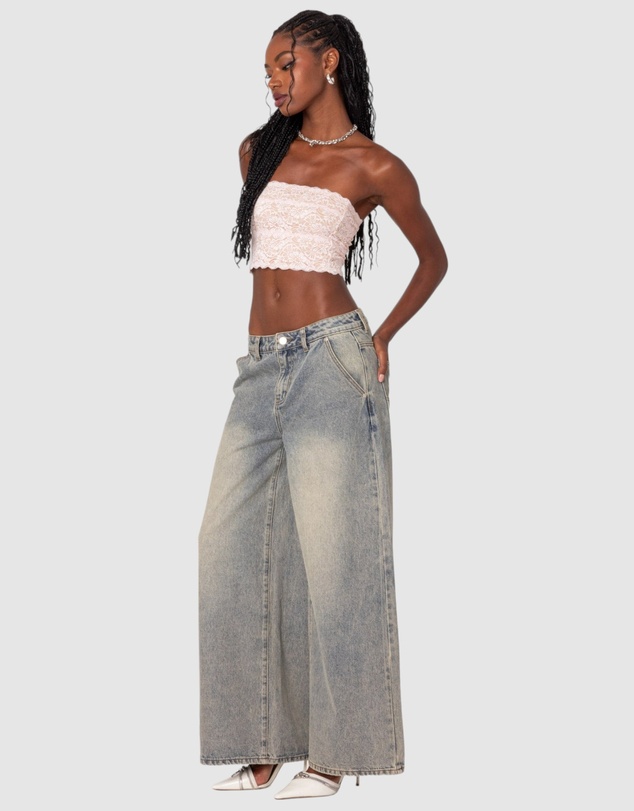 EDIKTED - Super Baggy Wide Leg Jeans