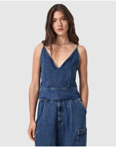 AllSaints - Lilah Denim Top