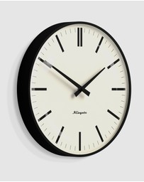 Newgate - Newgate Radio City Wall Clock Bold Black Marker Dial - Matte Black