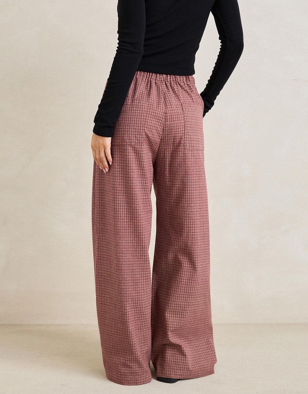 Rhythm - Lucy Check Wide Leg Pants