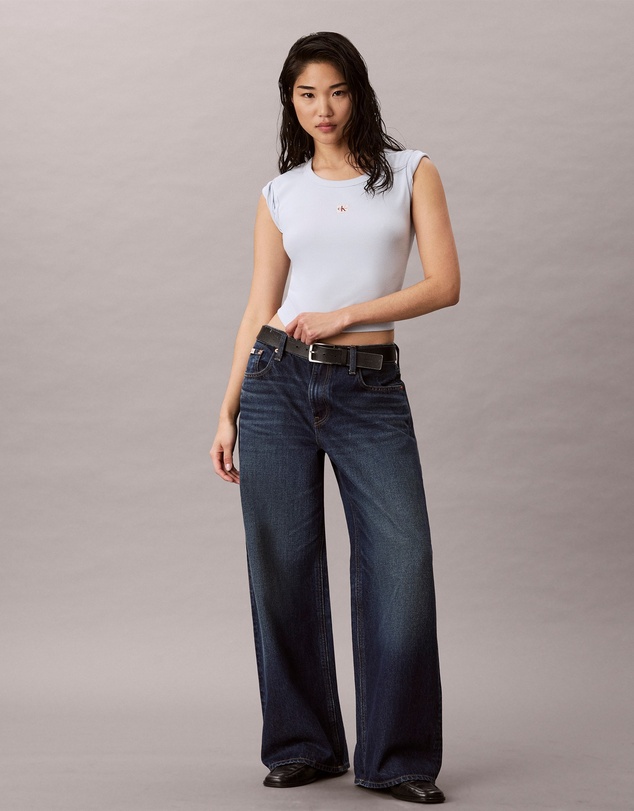 Calvin Klein Jeans - Woven Monogram Logo Slim T-Shirt