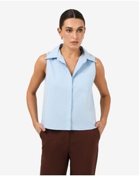 Forcast - Kia Cotton Sleeveless Shirt