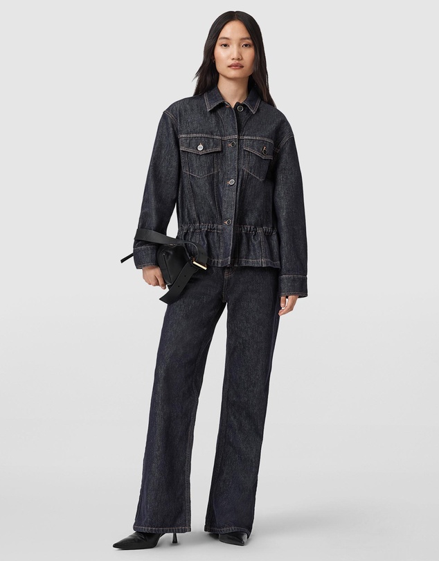 AllSaints - Denby Peplum Trucker Jacket