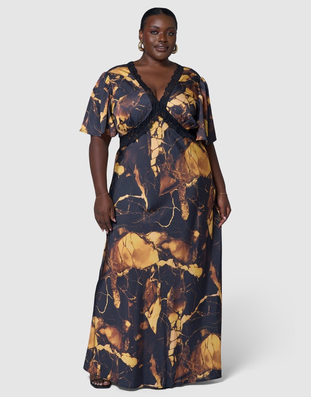 Pink Dusk by Curve Project - Electric Vibe Maxi Dress