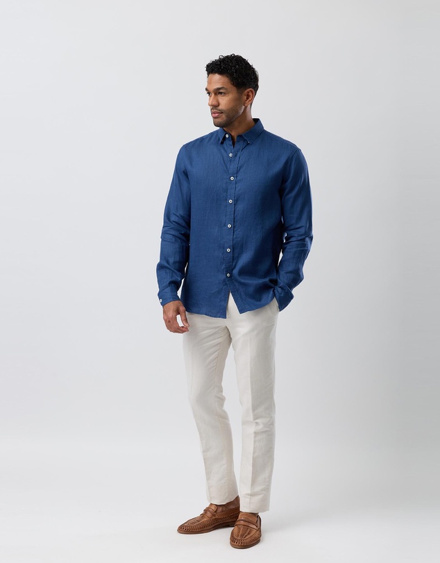 Brooksfield - Linen Casual Long Sleeve