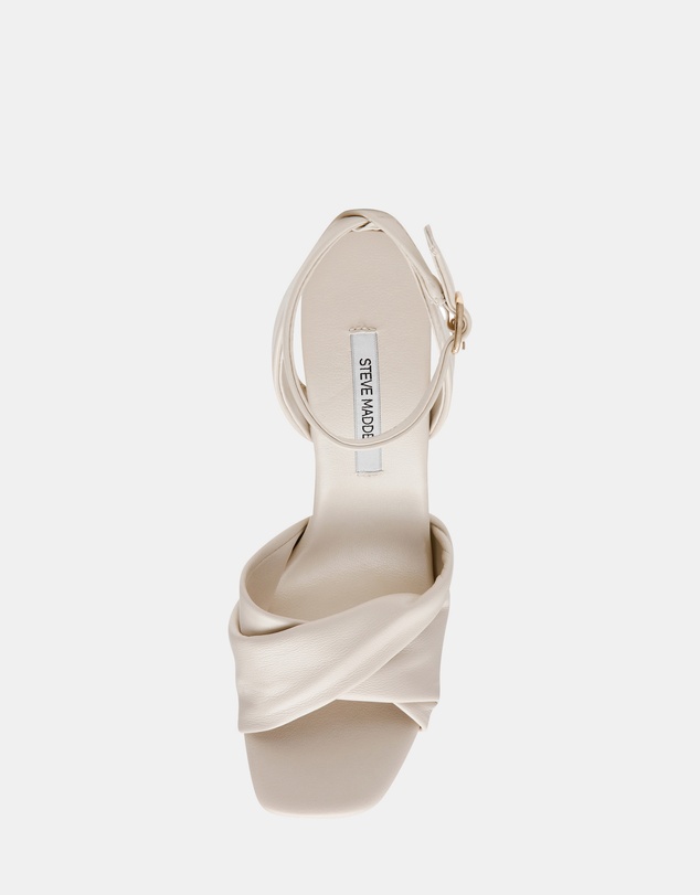 Steve Madden - Mandy White Leather Heels