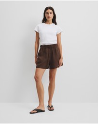 Country Road - Organically Grown Linen Tie Detail Short