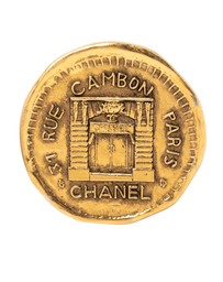 Pre-Loved by Azura Reborn - Pre-Loved Gold Plated 31 Rue Cambon Coin Brooch