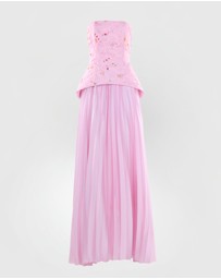 JUSTIN TONG - Cascade Pleated Gown