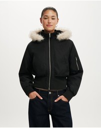 Cotton On - Remi Hooded Bomber Jacket