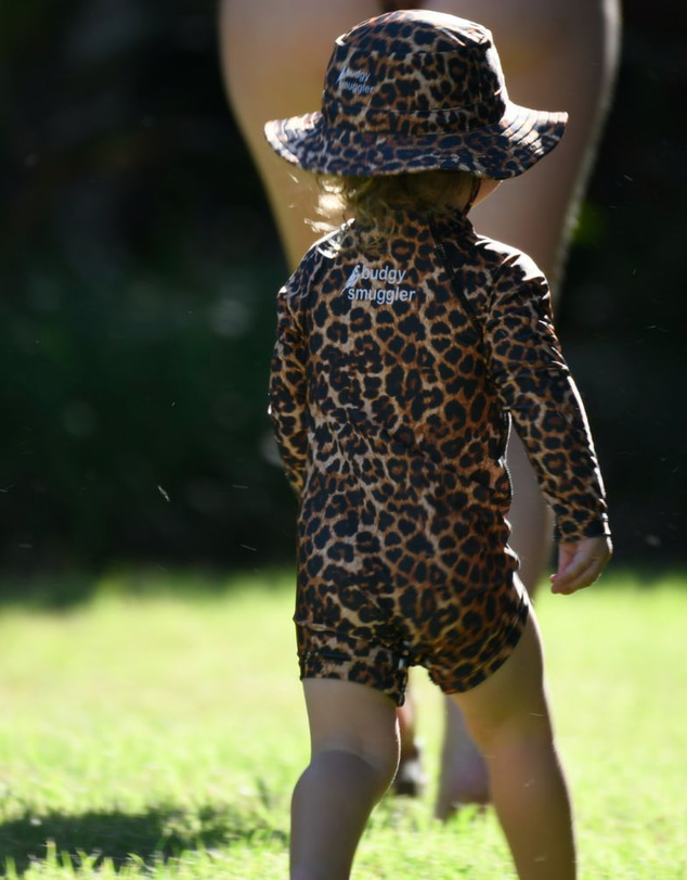 Budgy Smuggler - Kids Onesie Swim Bundle in Leopard UPF 50+