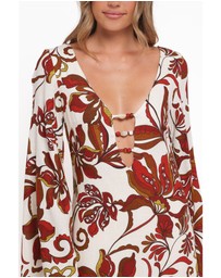 Petal & Pup - Inala Maxi Dress - Brown Floral