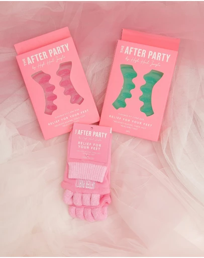 High Heel Jungle - The After Party Silicon Gel Toe Separators & Soft Foot Relief Alignment Socks - Value Bundle