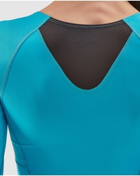 SKINS - SKINS Compression Series-3 Women's Long Sleeve Top Cyan Activewear