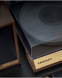Crosley - Crosley C72 Record Player Shelf System - Walnut