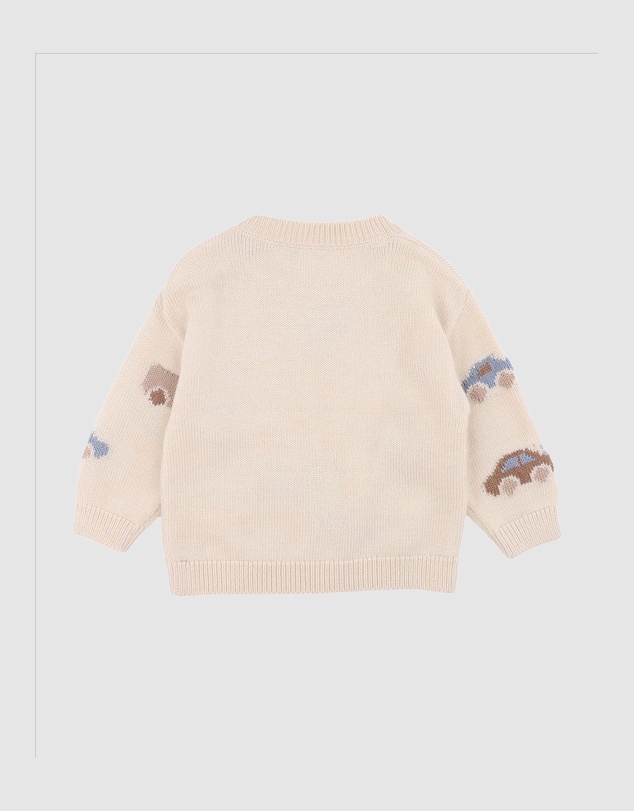 Bebe by Minihaha - Alvin Automobile Knitted Jumper - Babies