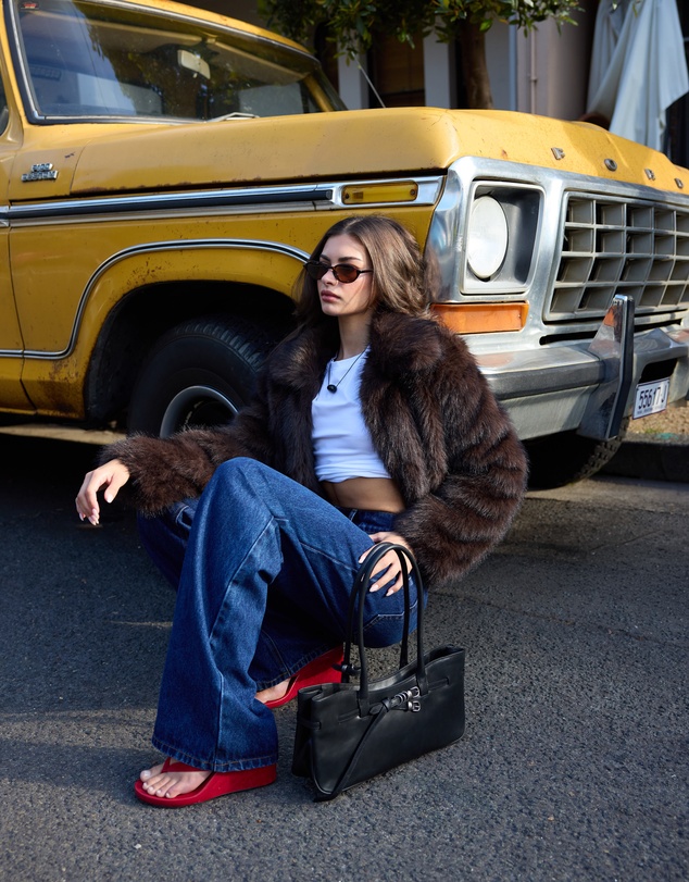 Dazie - Downtown Girl Faux Fur Jacket