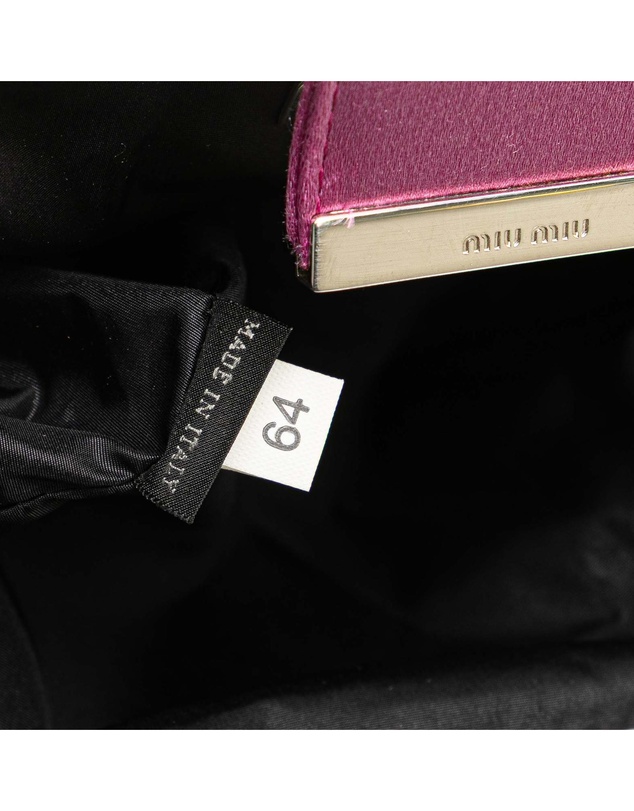 Pre-Loved by Azura Reborn - Pre-Loved miu miu Elegant Evening Bag with Metallic Hardware and Shoulder Strap