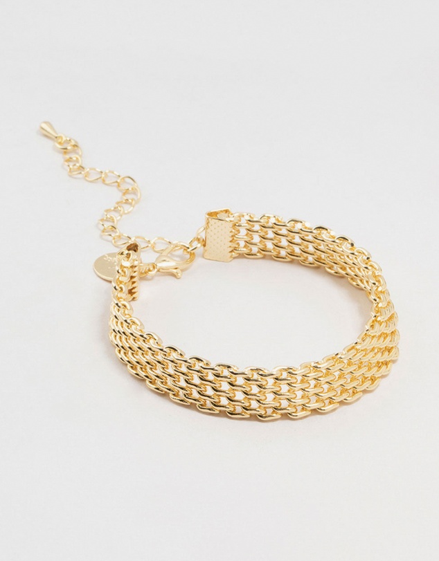 Lovisa - Gold Plated Brass Skinny Mesh Link Bracelet