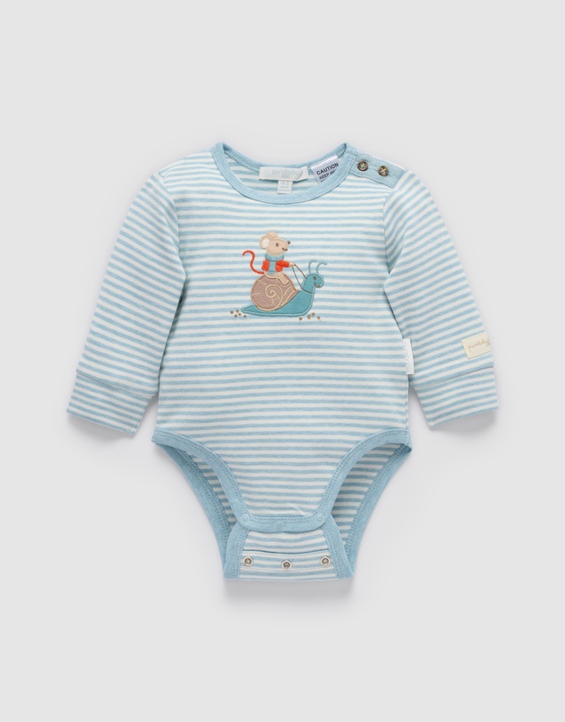 Purebaby - Thick Applique Bodysuit -Kids-Babies