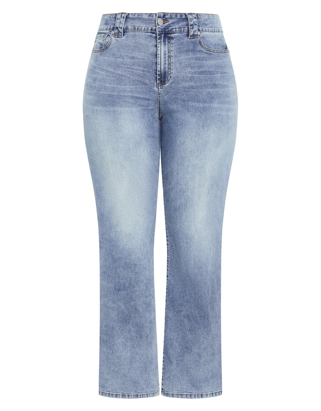 City Chic - Plus size Pia Fit Bootleg Jean - light wash
