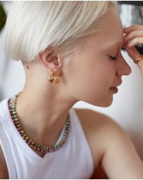 Ottoman Hands - Niko Heart Huggie Earrings