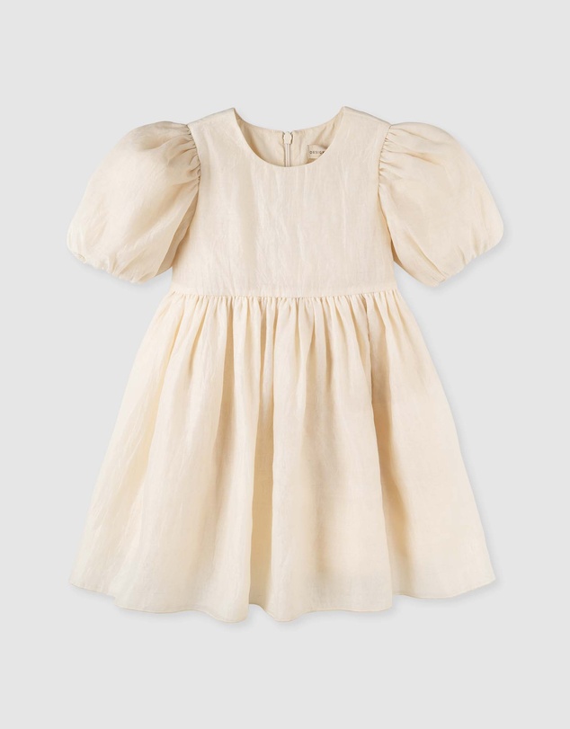 Designer Kidz - Noa Puff Sleeve Bow Back Dress