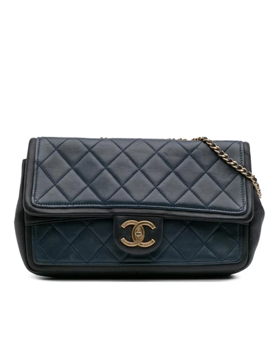 Pre-Loved by Azura Reborn - Pre-Loved Medium Bicolor Calfskin Graphic Flap