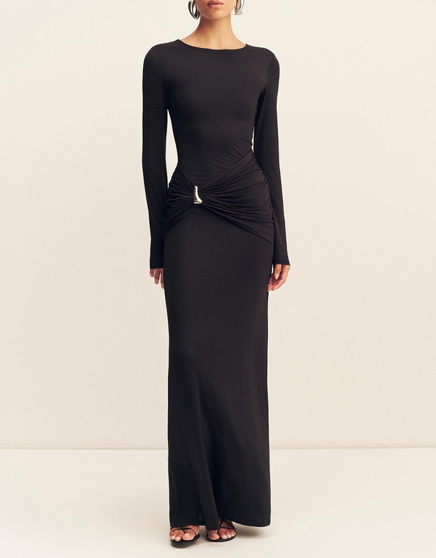 Shona Joy - Miro LS Gathered Maxi Dress
