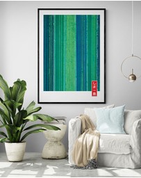 Inka Arthouse - Minimal Green Japanese Art Print