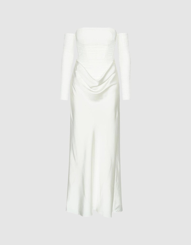 ROTATE - Ruched Maxi Dress