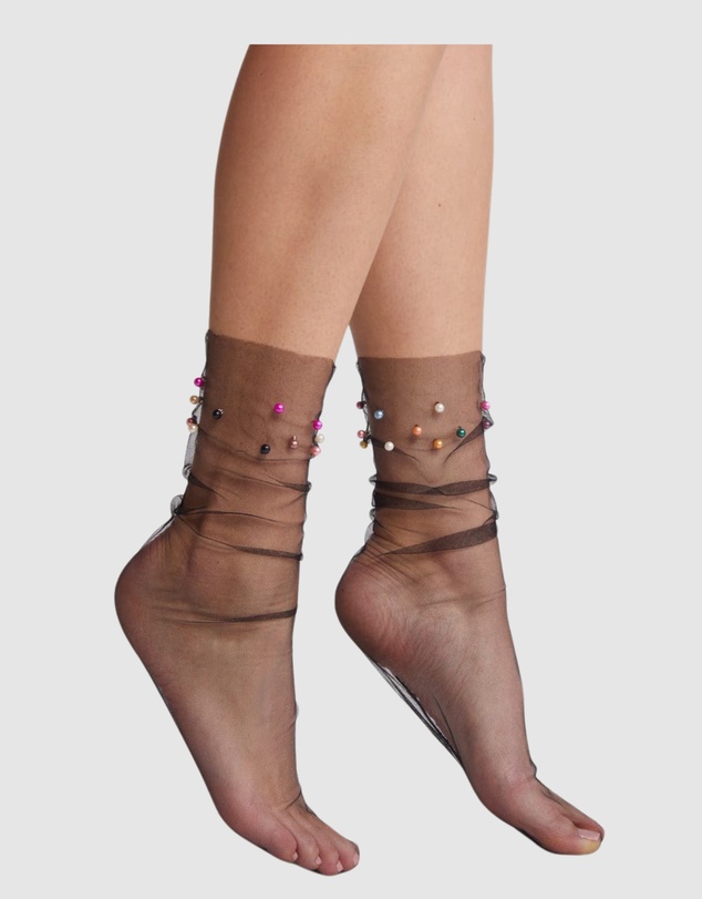 High Heel Jungle - Pastel Pearl Sock