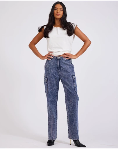 ONE TEASPOON - Purple Rain Cargo Motion Denim Jeans