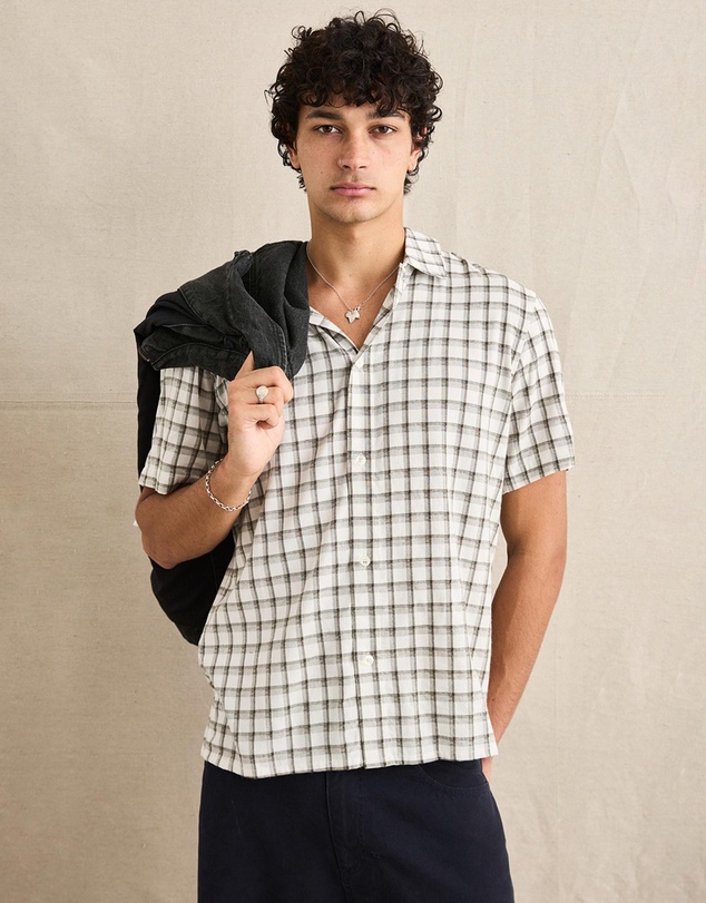 Rhythm - Koa Check Loose Fit SS Shirt