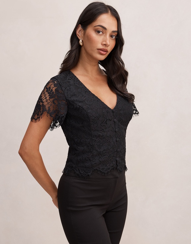 Forever New - Vienna Lace V Neck Top