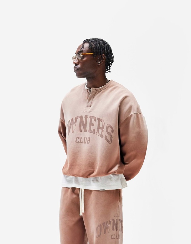 Represent - Owners Grandad Collar Sweatshirt