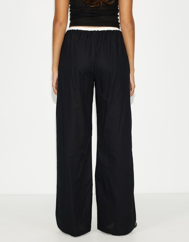 Dazie - Lido Contrast Linen Blend Pants