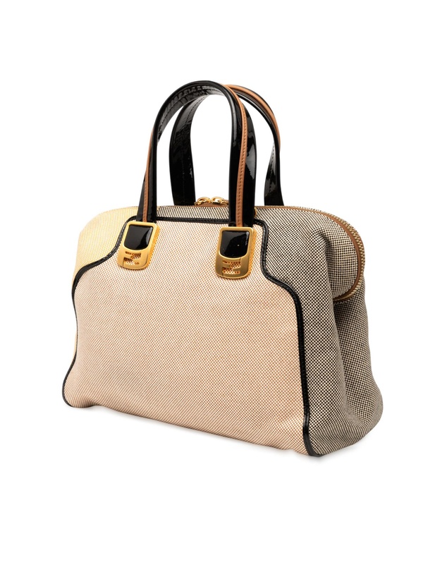 Pre-Loved by Azura Reborn - Pre-Loved Small Canvas Colorblock Chameleon Satchel