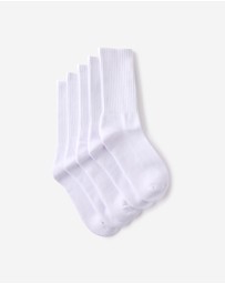 Cotton On - 5 Pack Essential Crew Socks