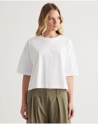 Decjuba - Allegra Cropped Boxy Tee