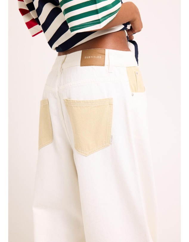 Subtitled - Aria Two Tone Relaxed Denim Jeans