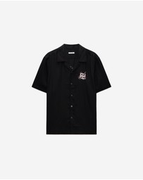 Calibre - Snake Embroidered Short Sleeve Shirt Black