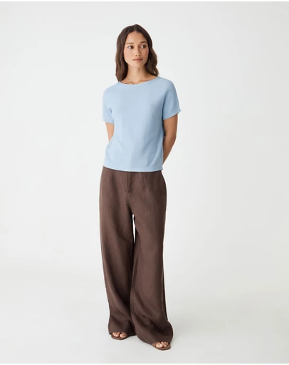 Forcast - Brandy Relaxed Cotton Knit Top