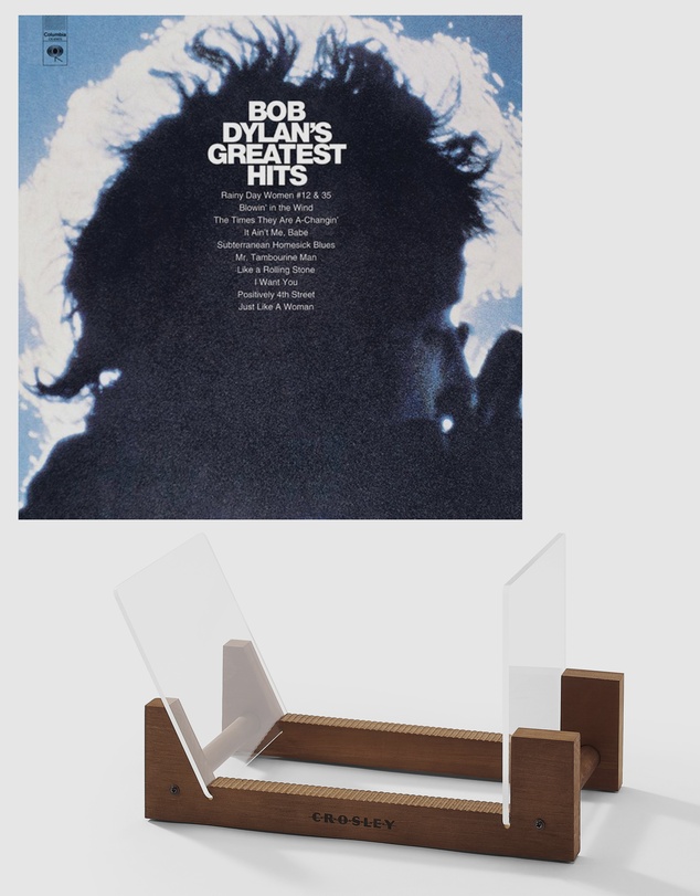 Sony Music - Bob Dylan Greatest Hits Vinyl Album & Crosley Record Storage Display Stand