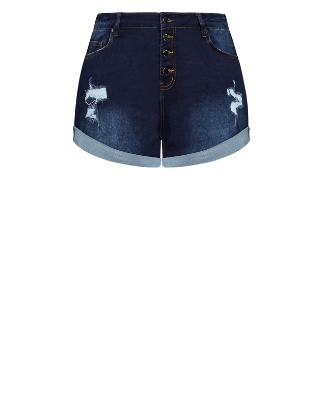 City Chic - Denim Cuff Short